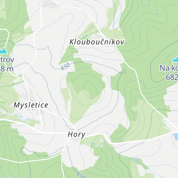 Map of Bouňov [Votice-Hory]