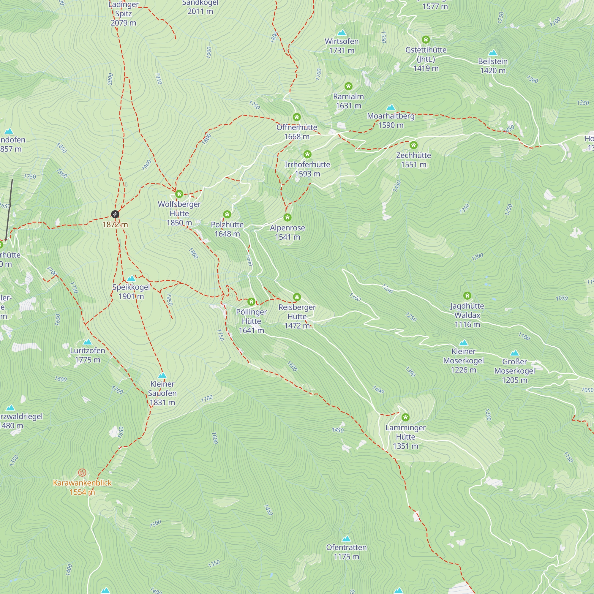 Reisberger Hütte map