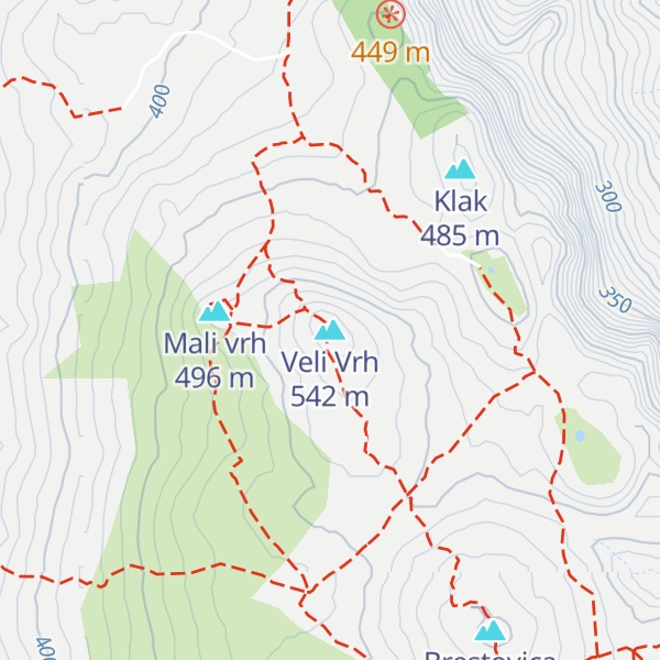 Map of Veli Vrh