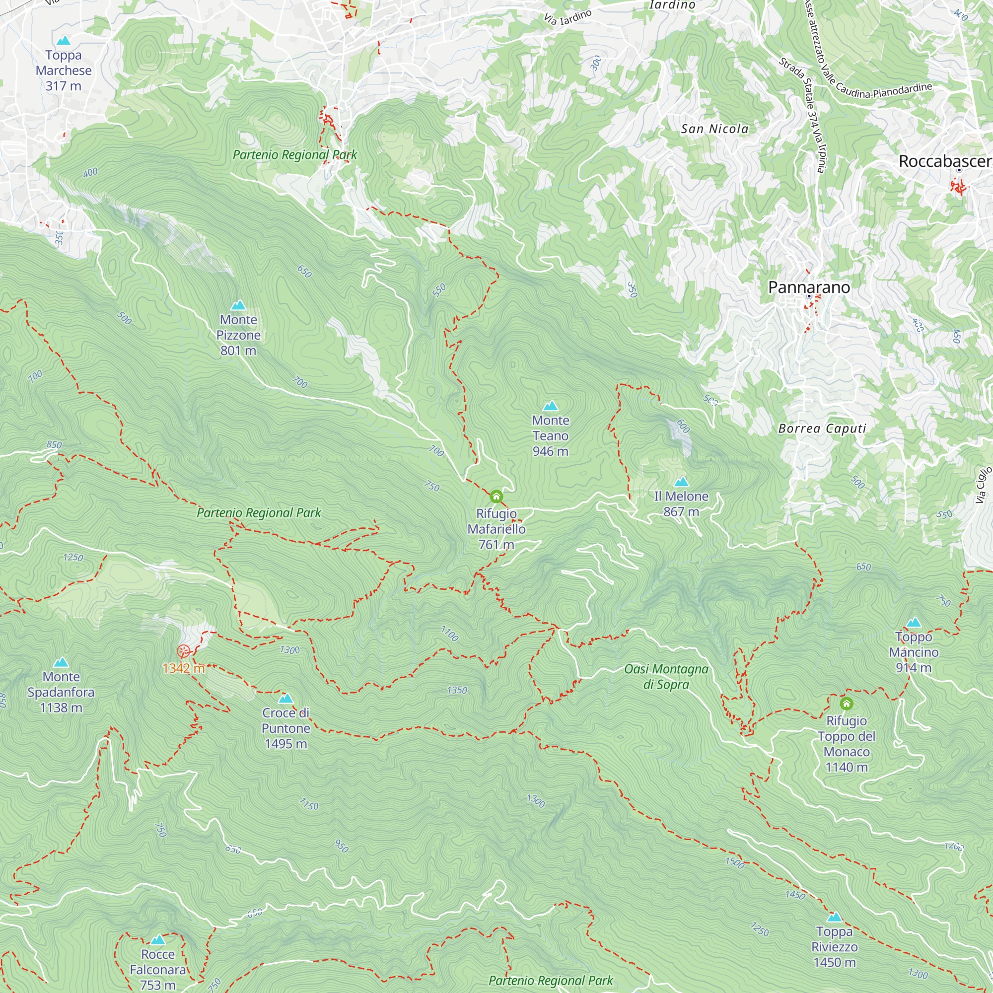 Rifugio Mafariello map