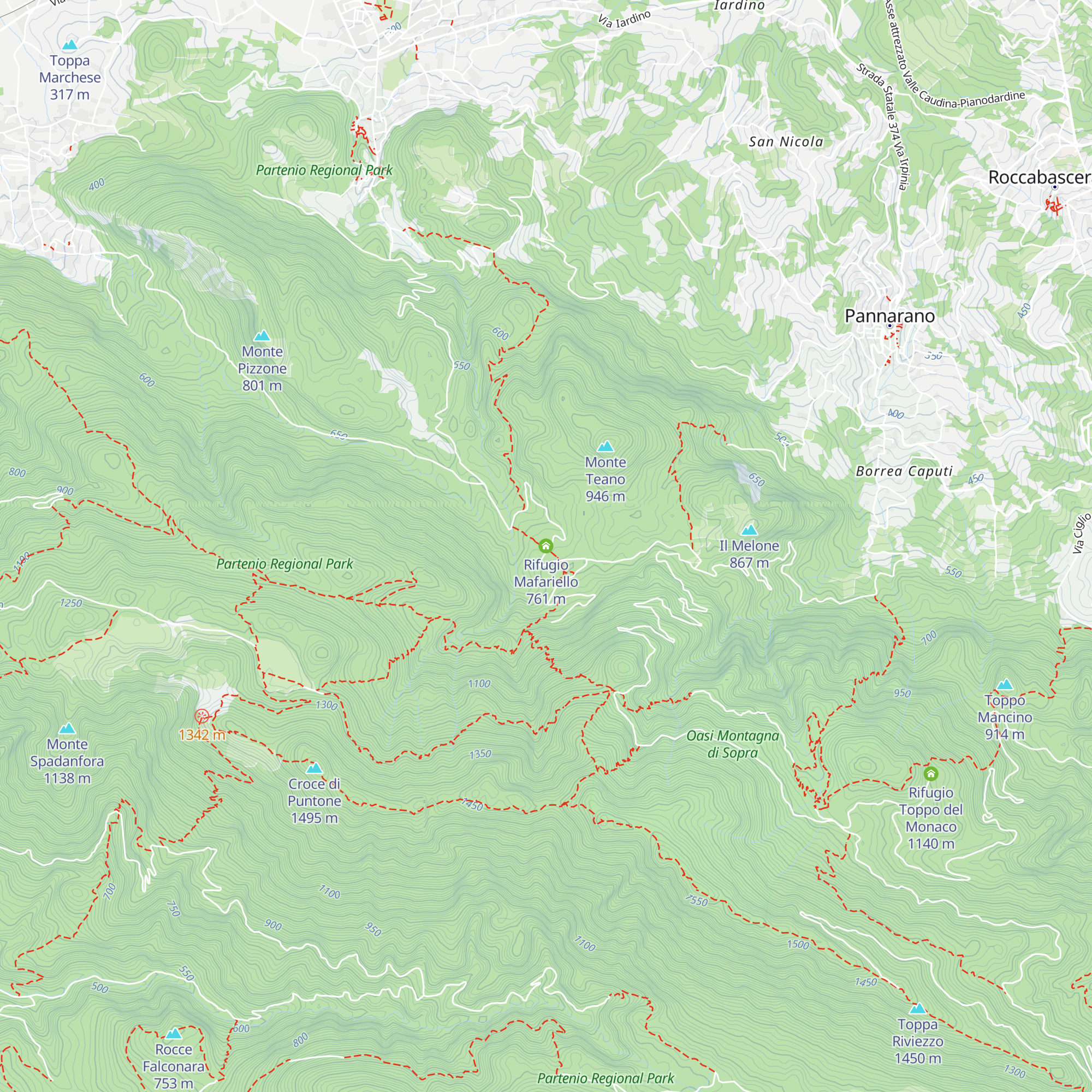 Rifugio Mafariello map