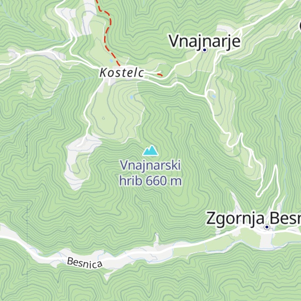Map of Vnajnarski hrib