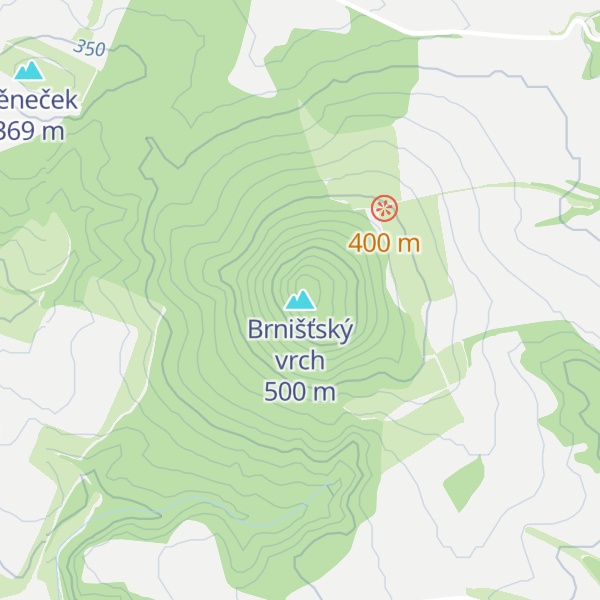 Map of Brnišťský vrch