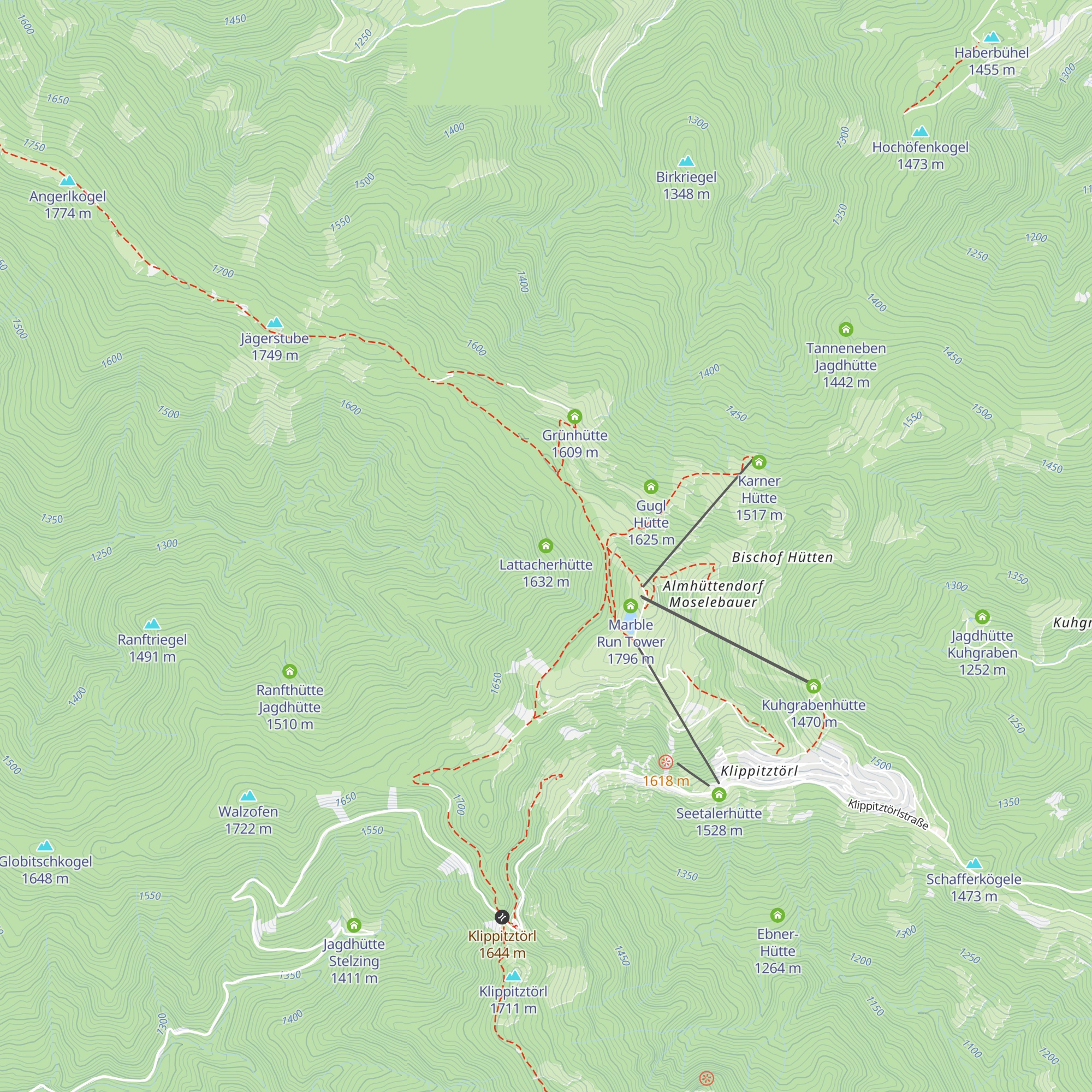Lattacherhütte map