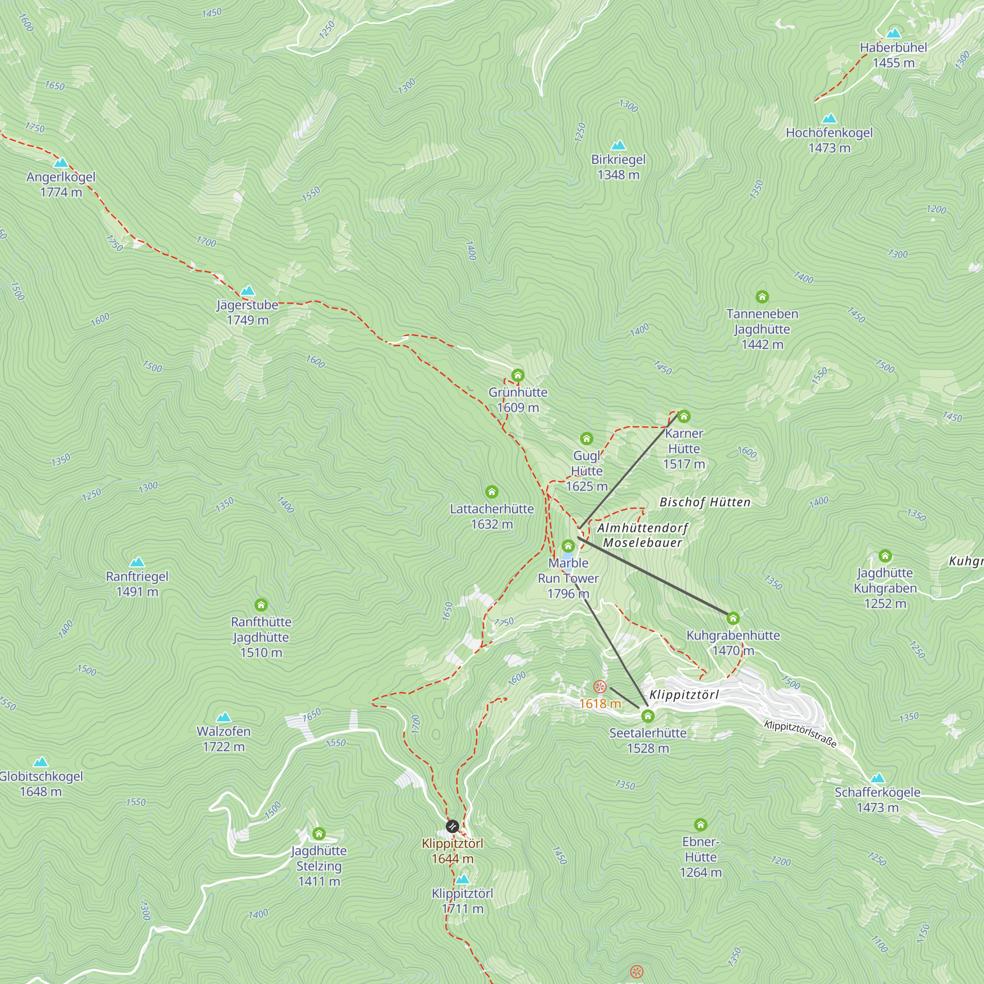 Lattacherhütte map