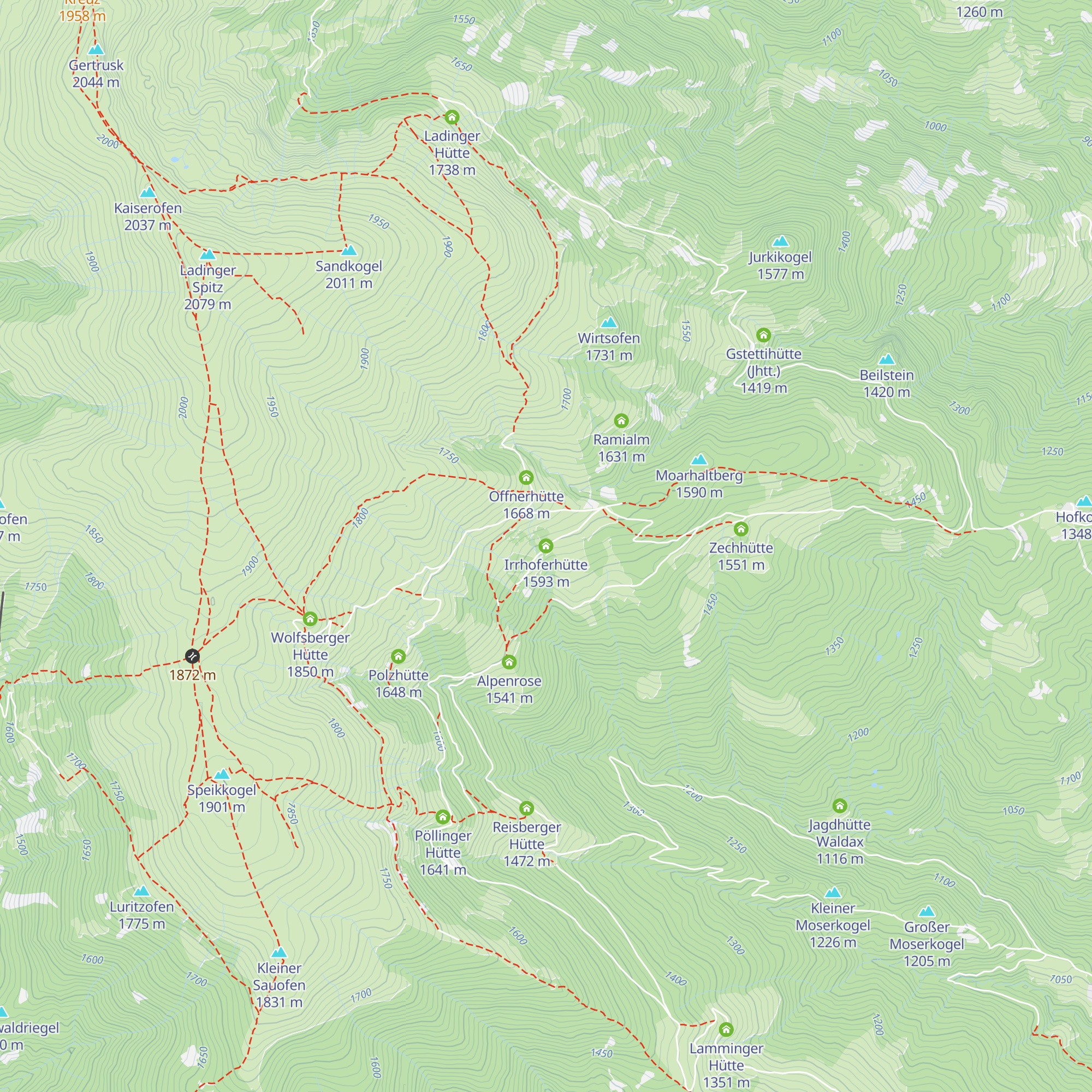 Irrhoferhütte map