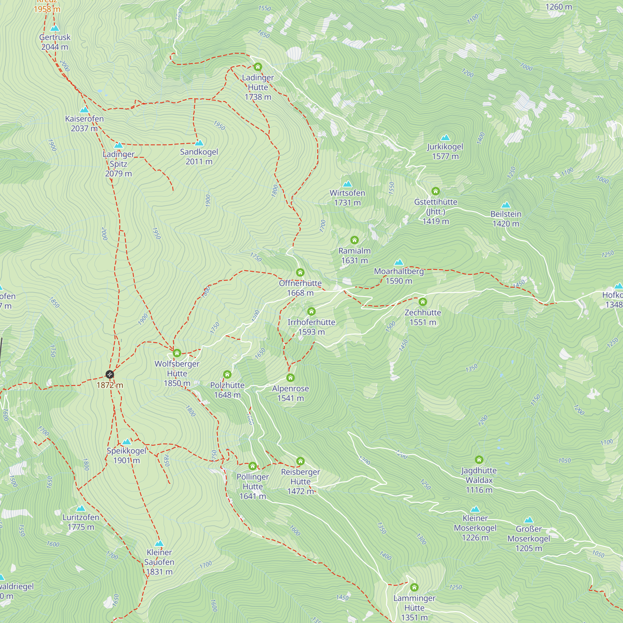 Irrhoferhütte map