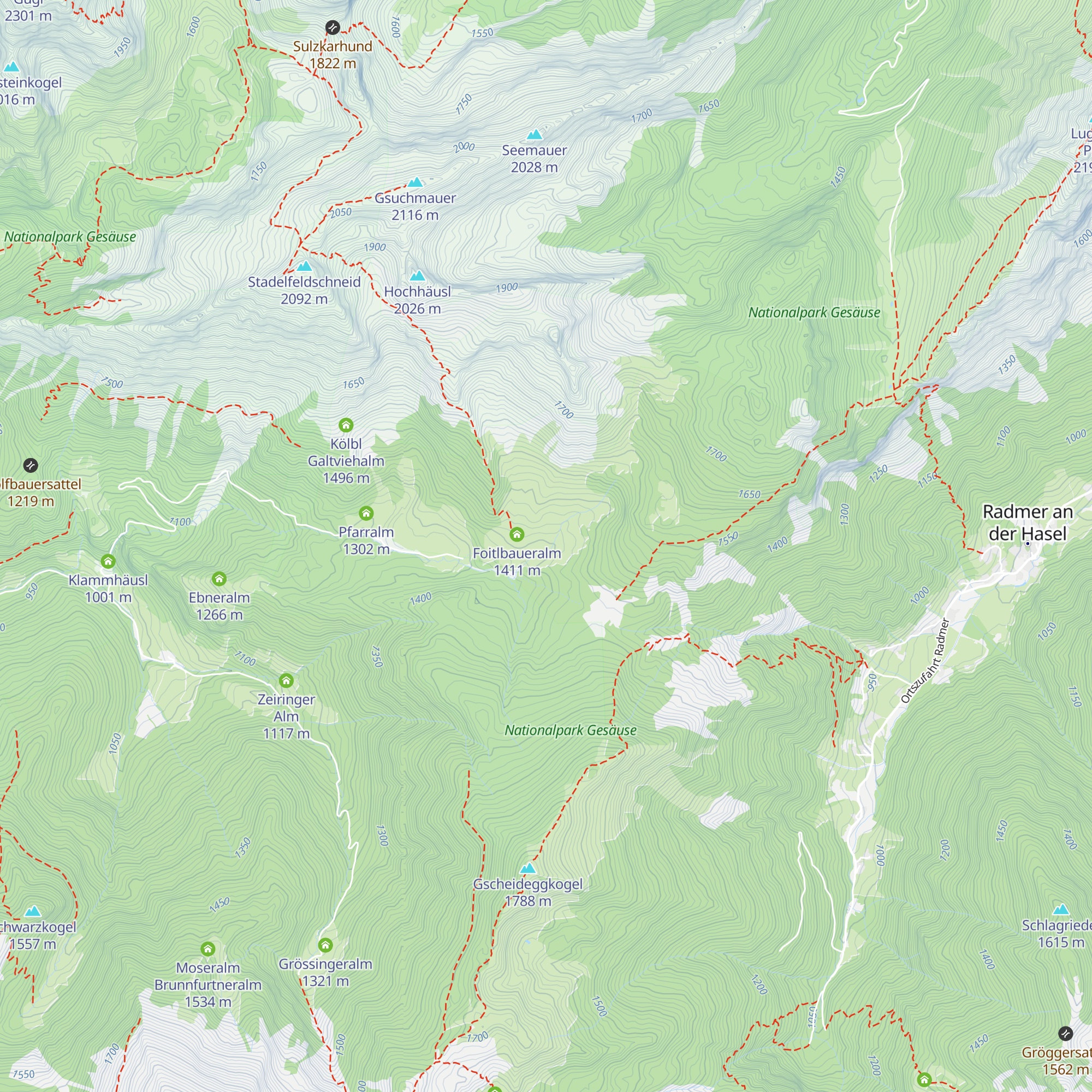 Huberalm map