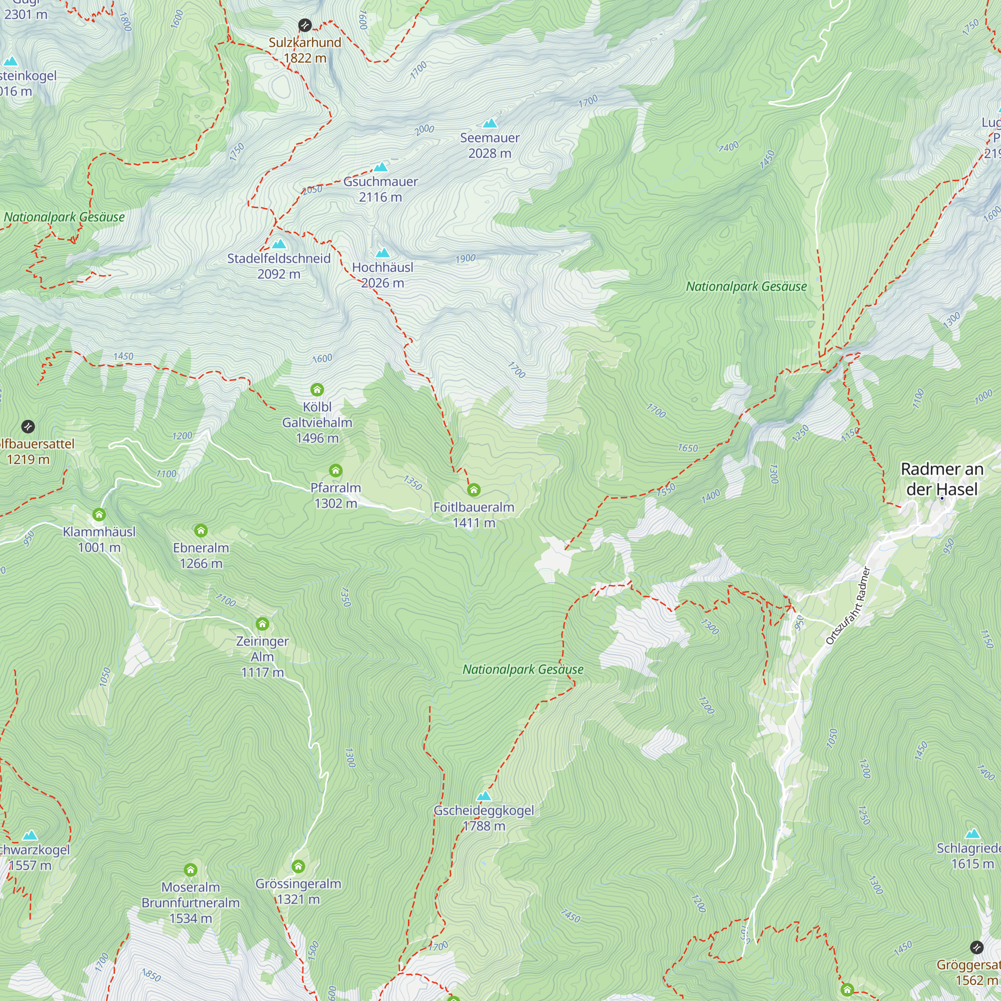 Huberalm map