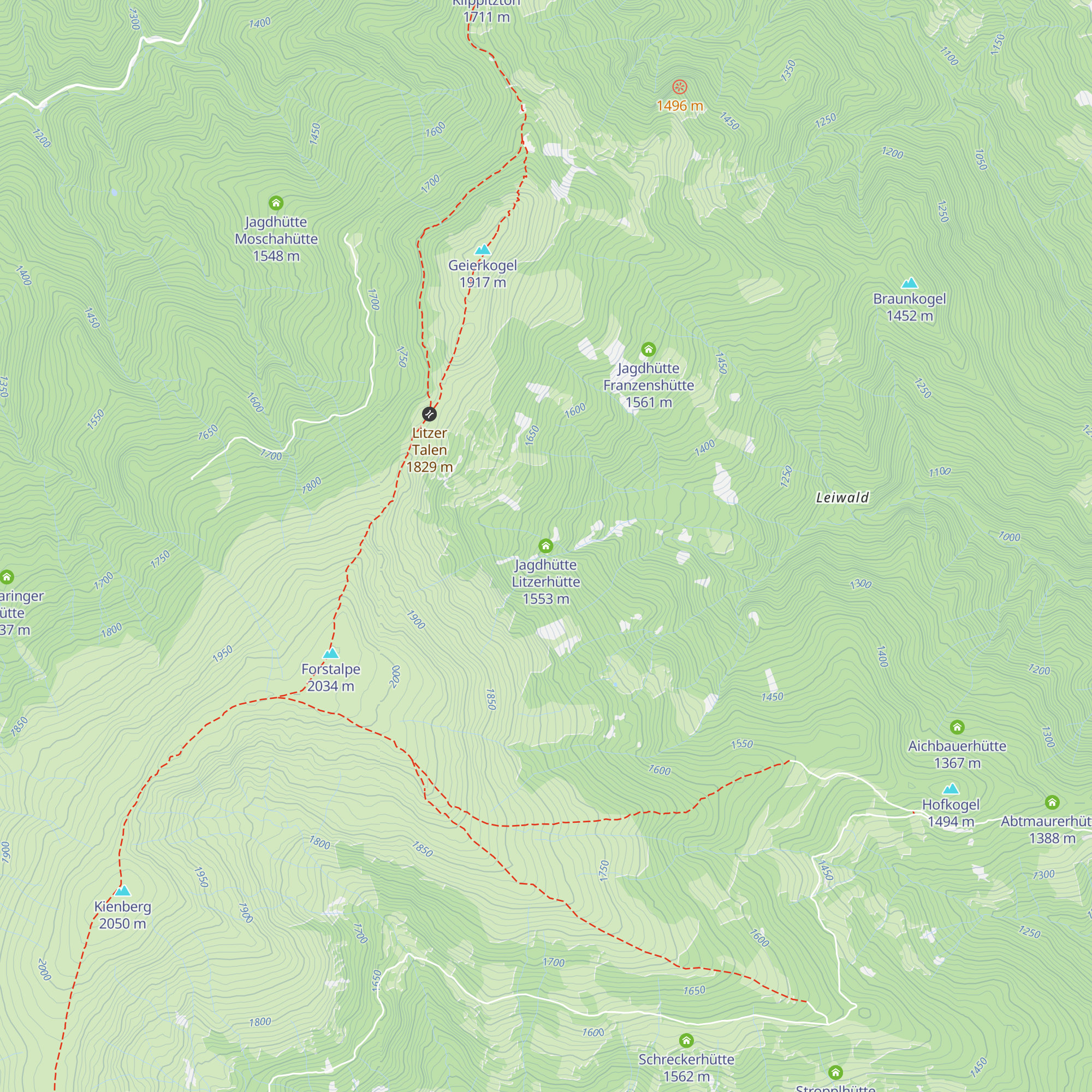 Jagdhütte Litzerhütte map