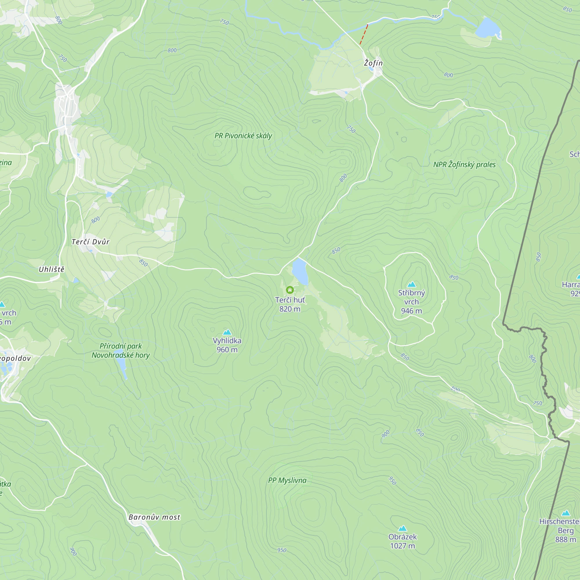 Terčí huť map