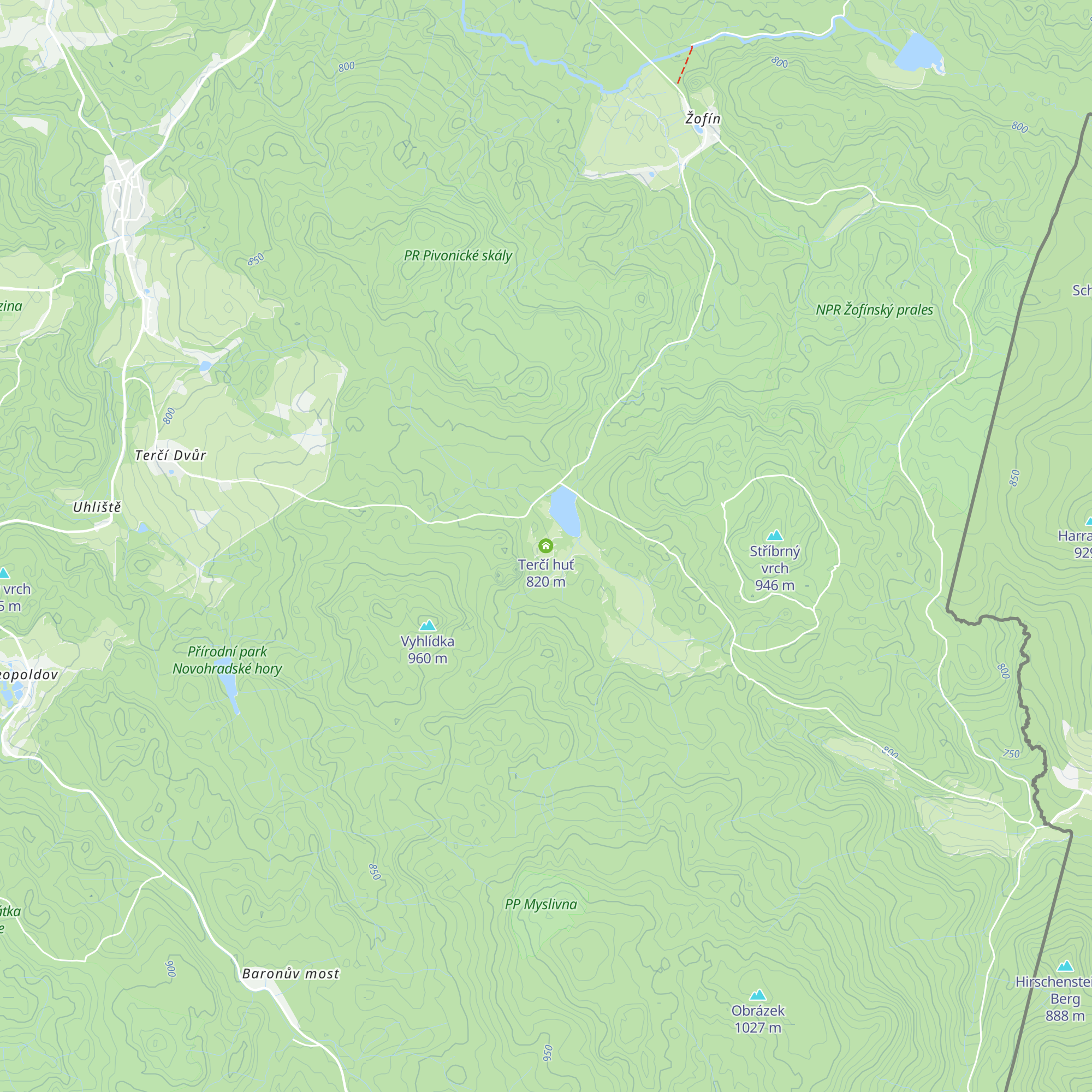 Terčí huť map