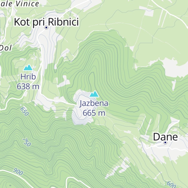 Map of Jazbena