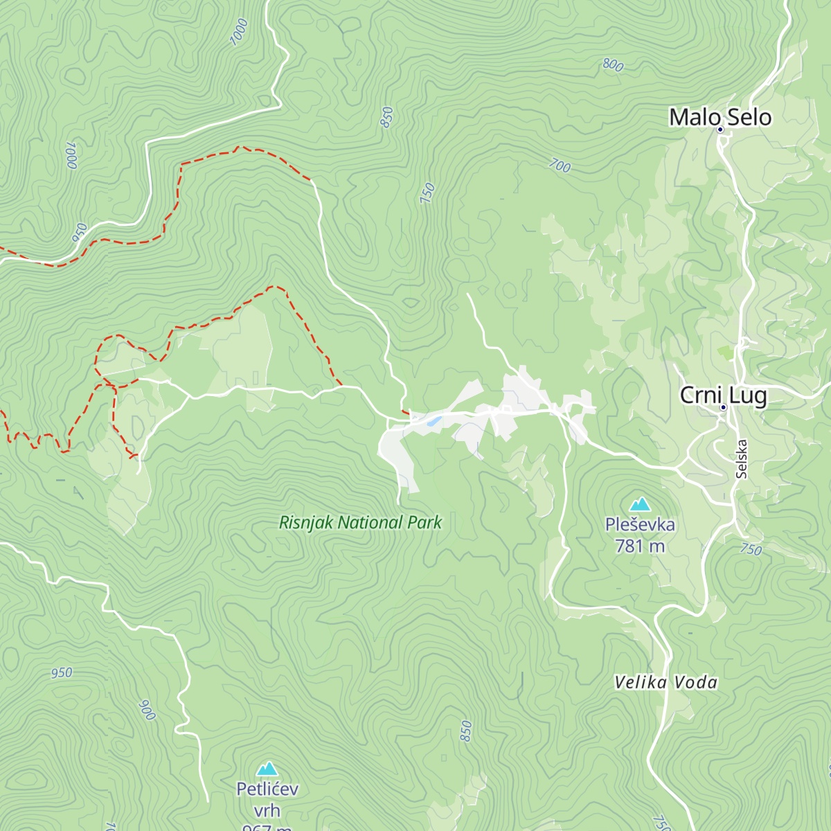 Uprava Nacionalni Park Risnjak map