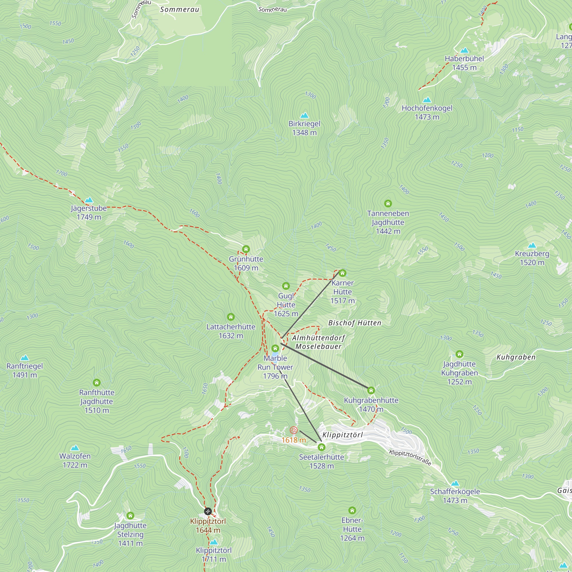 Gugl Hütte map
