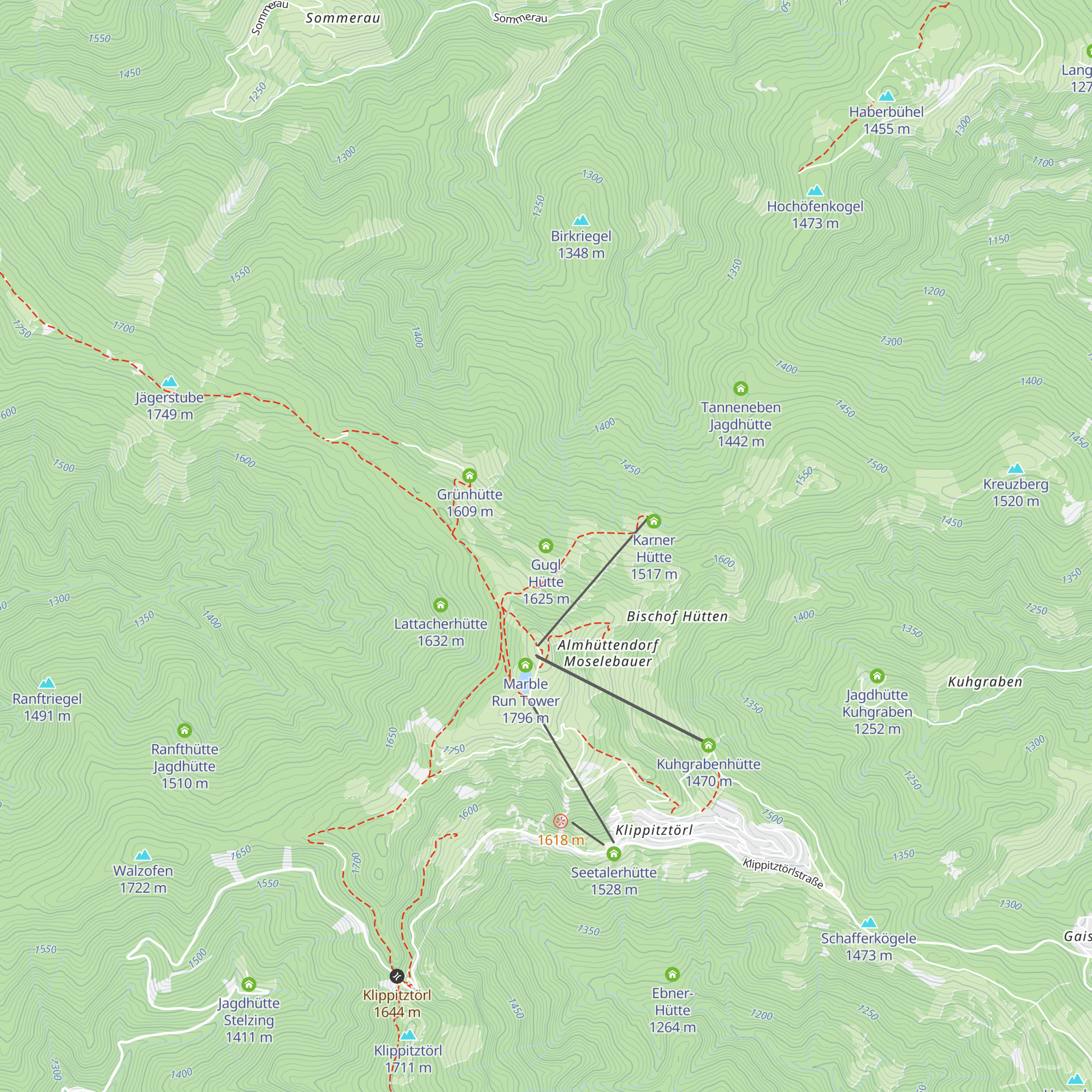 Gugl Hütte map