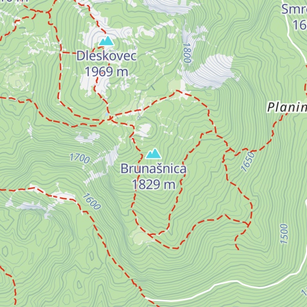 Map of Brunašnica