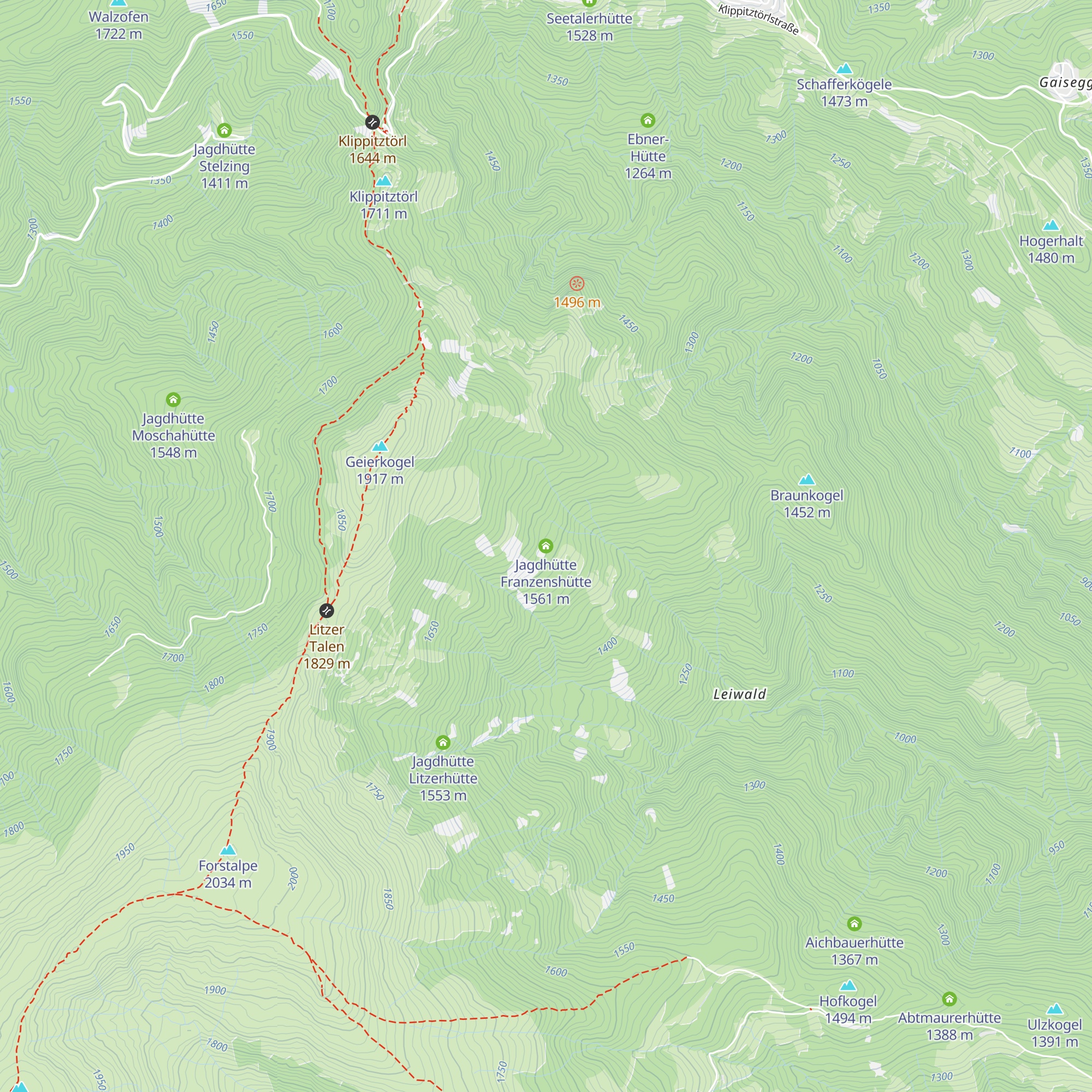 Jagdhütte Franzenshütte map