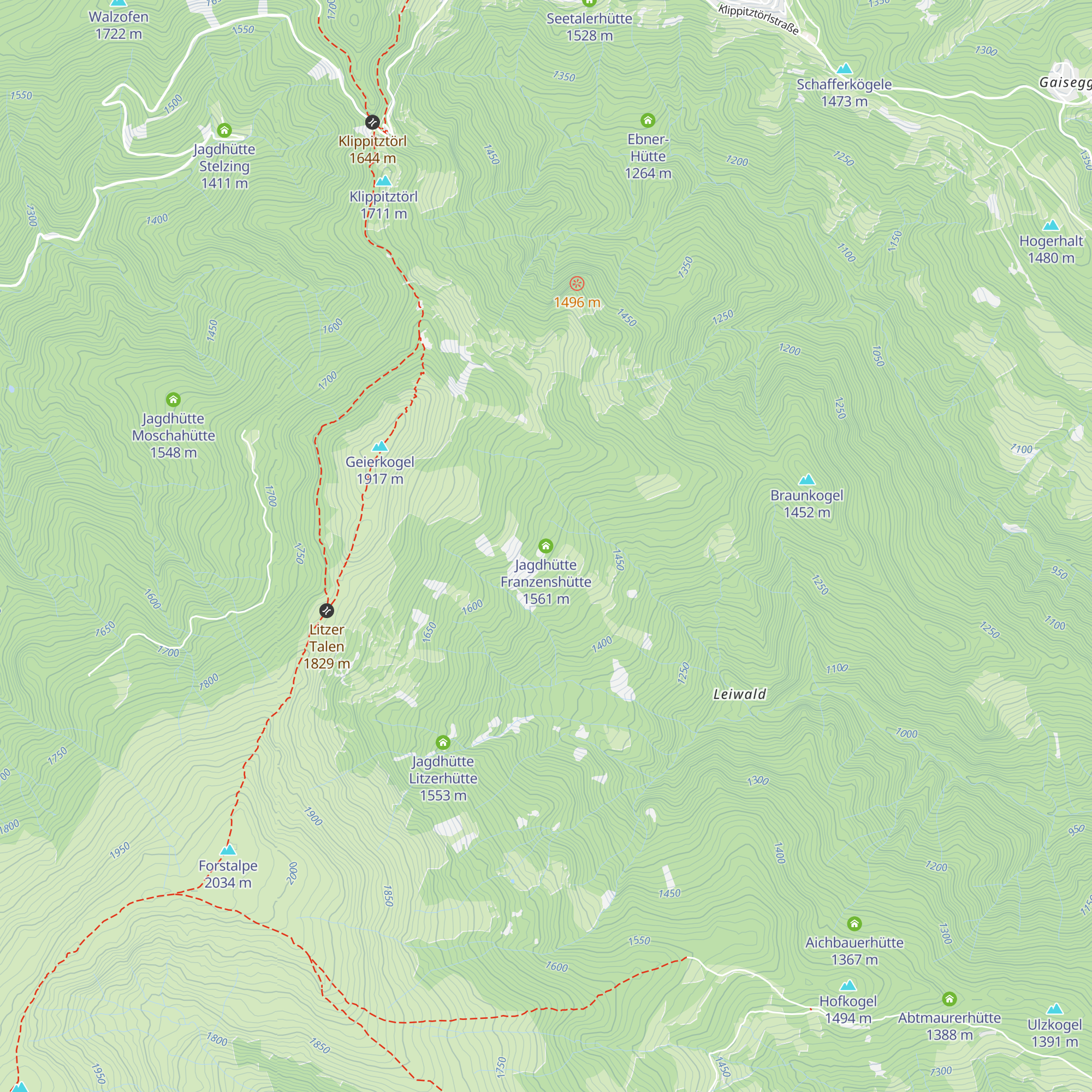 Jagdhütte Franzenshütte map