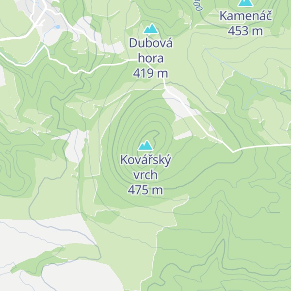 Map of Kovářský vrch