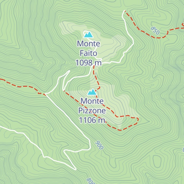 Map of Monte Pizzone