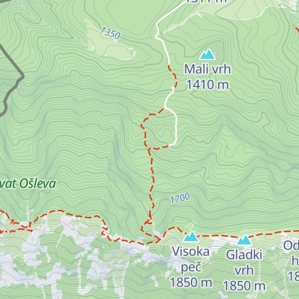 Map of Lovska koča Foršnerca