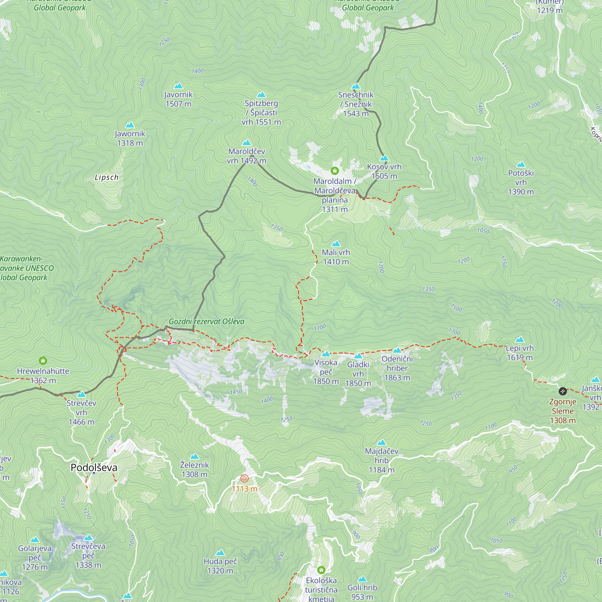 Lovska koča Foršnerca map