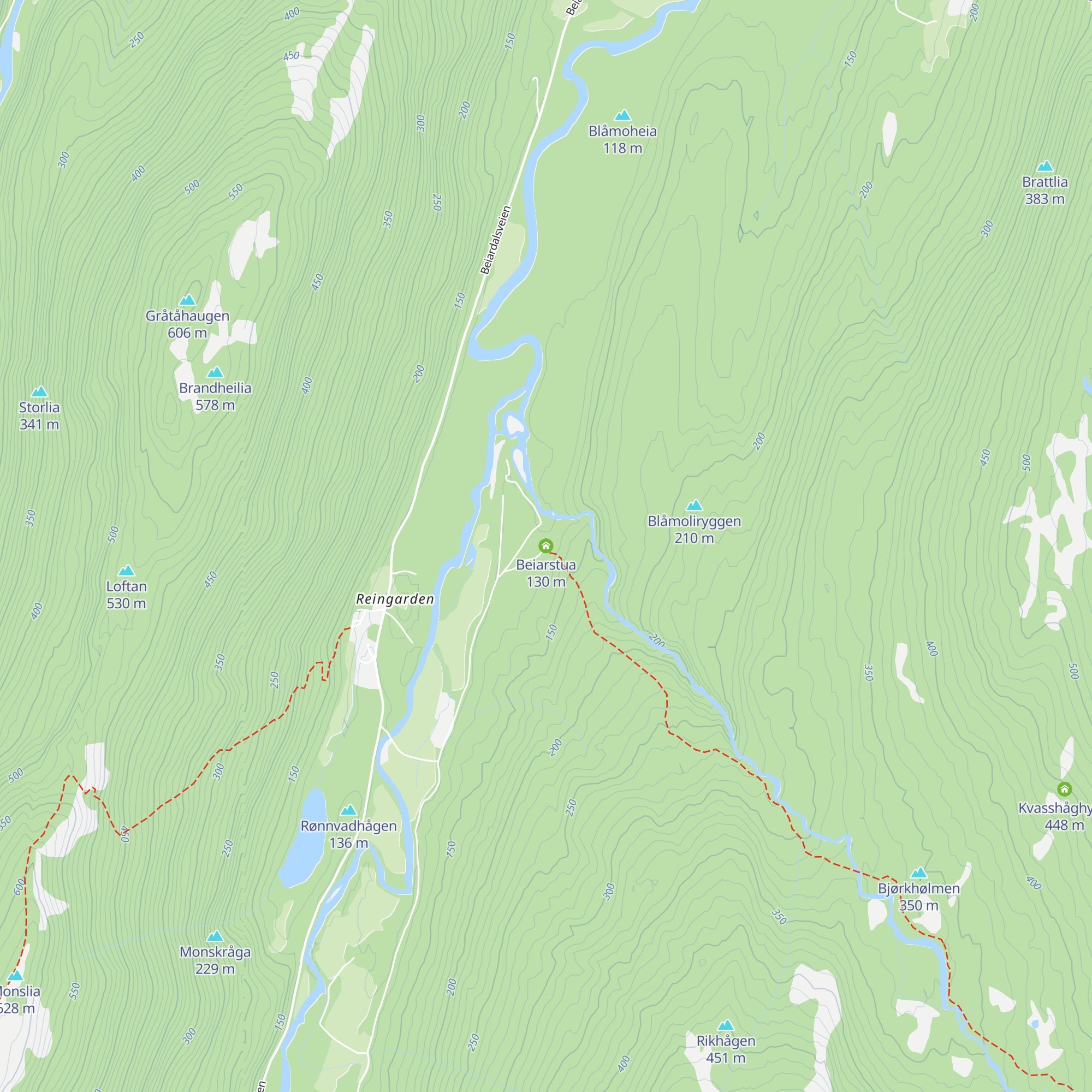 Beiarstua map