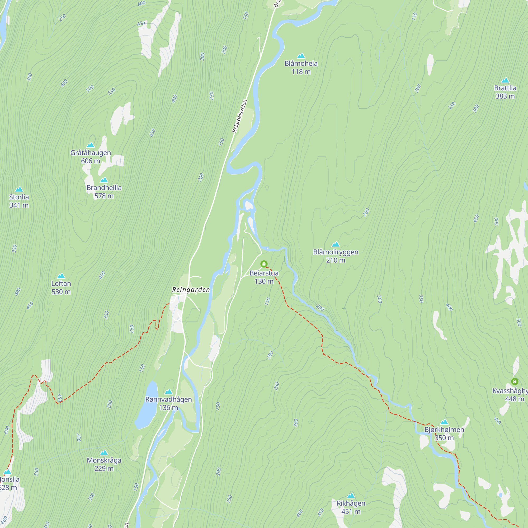 Beiarstua map