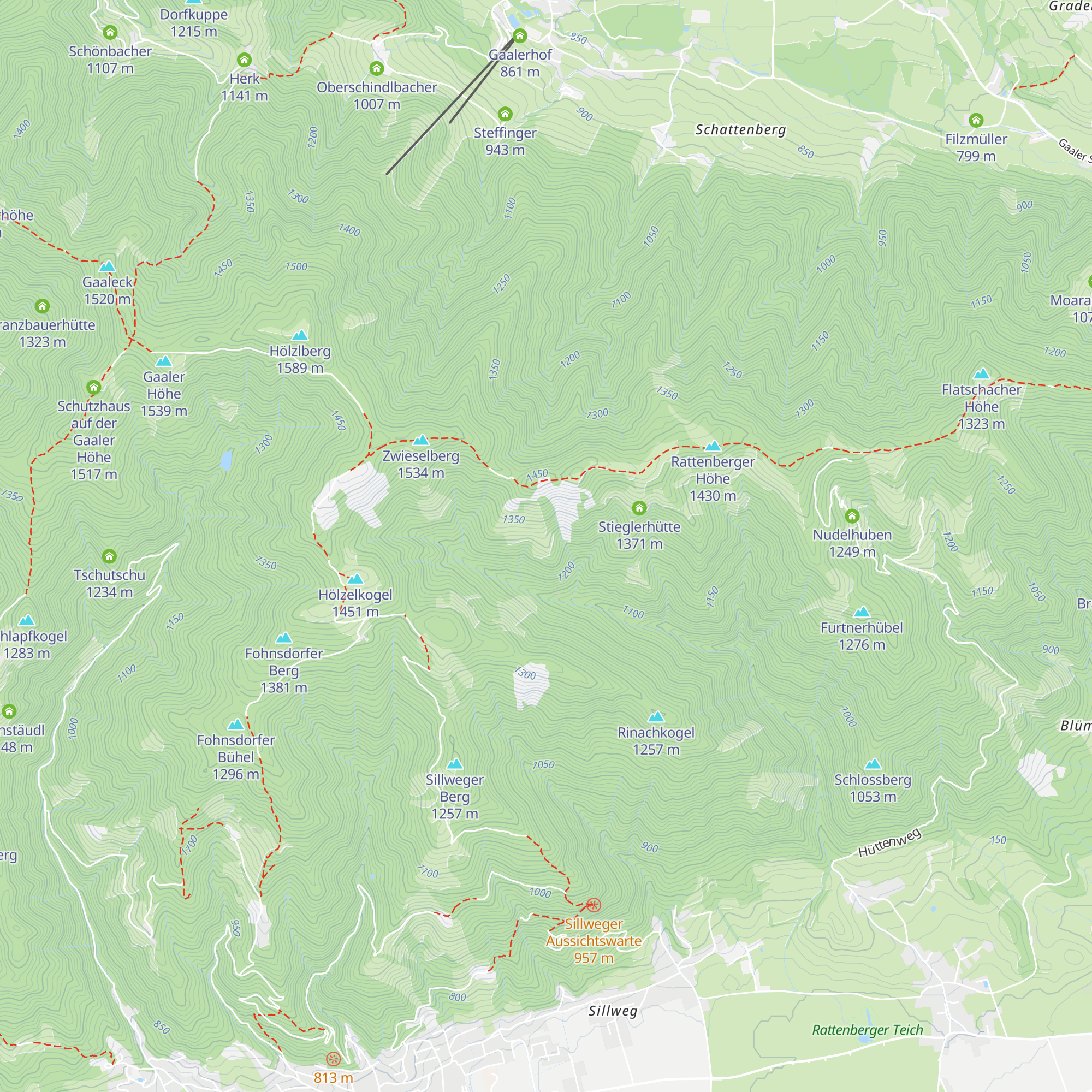 Schlaghalthütte map