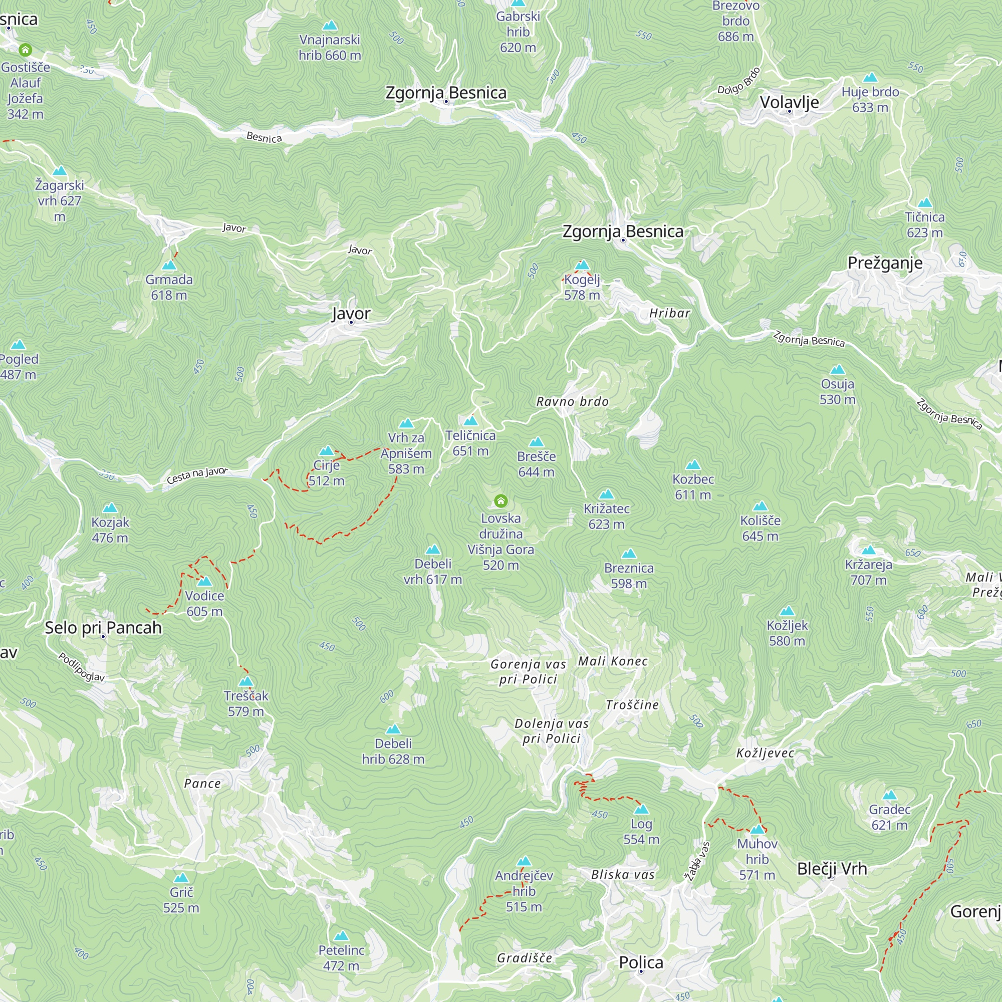 Lovska družina Višnja Gora map