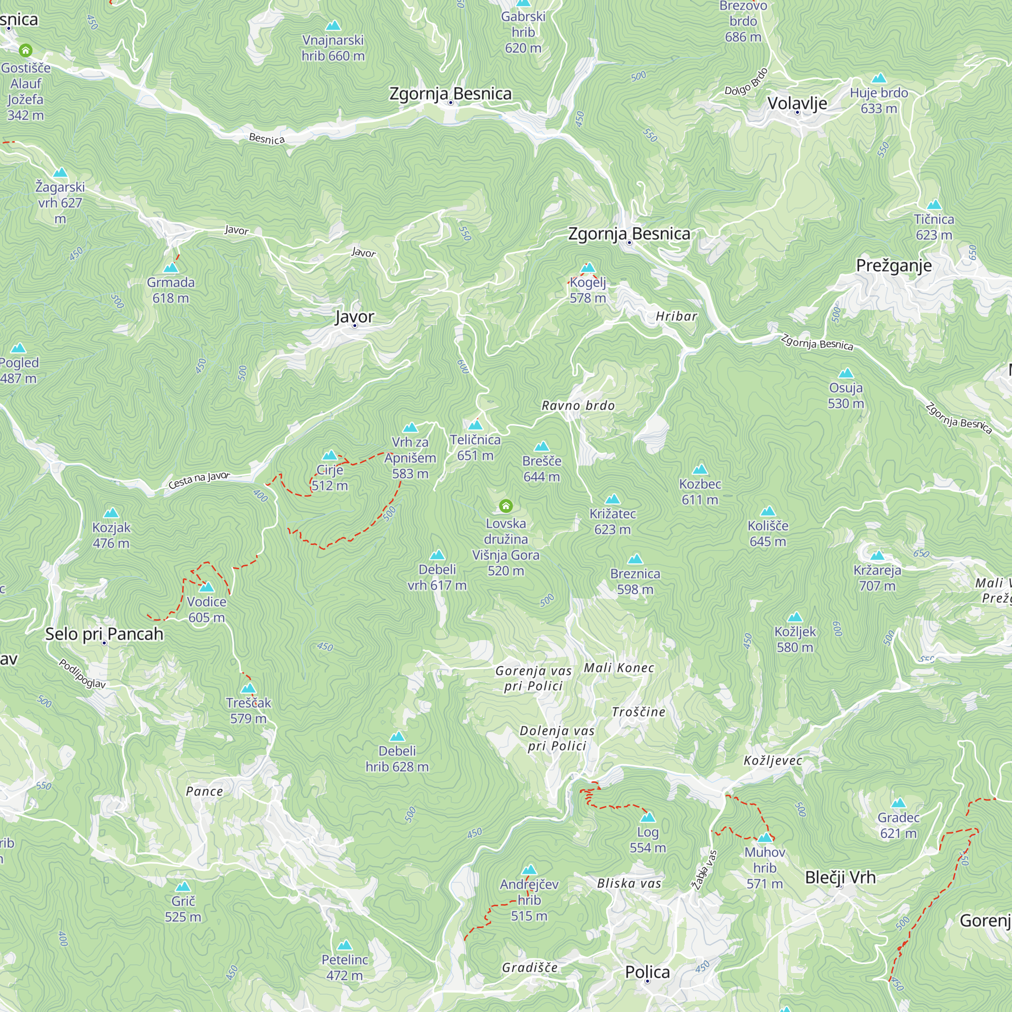 Lovska družina Višnja Gora map