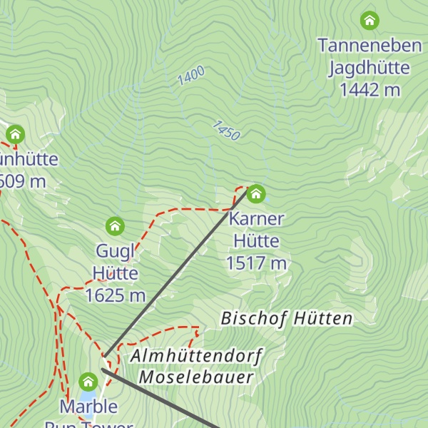 Map of Steinkellnerhütte