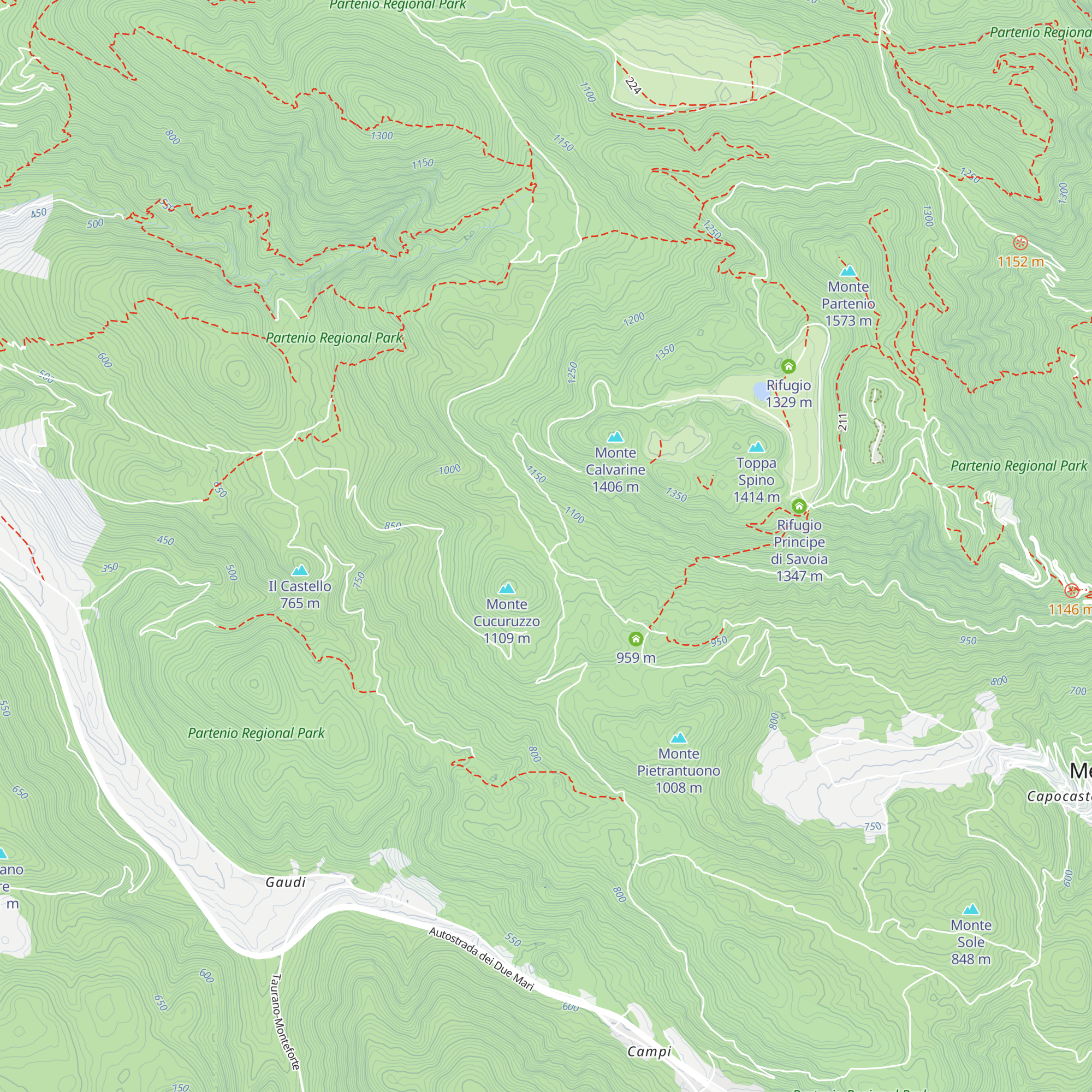Rifugio campo Spina map
