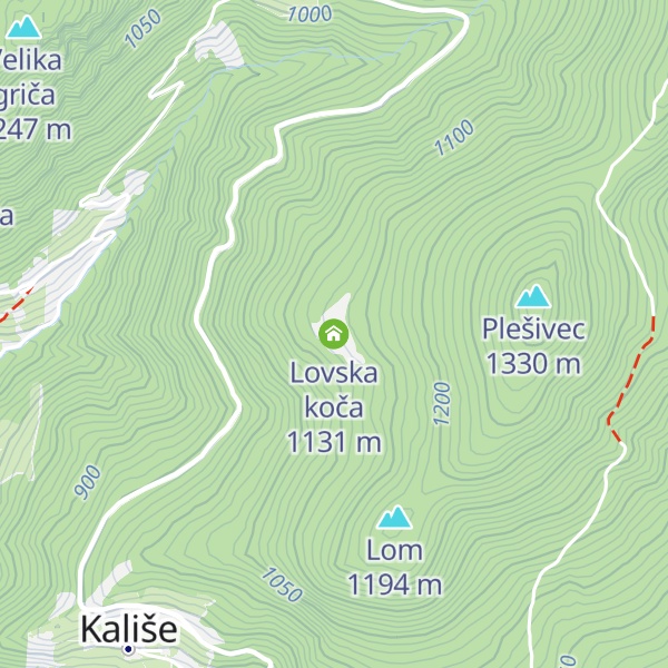 Map of Lovska koča