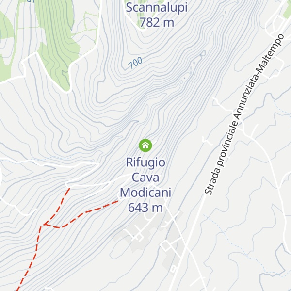 Map of Rifugio Cava Modicani