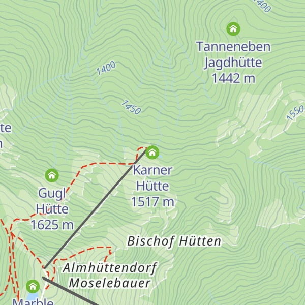 Map of Karner Hütte