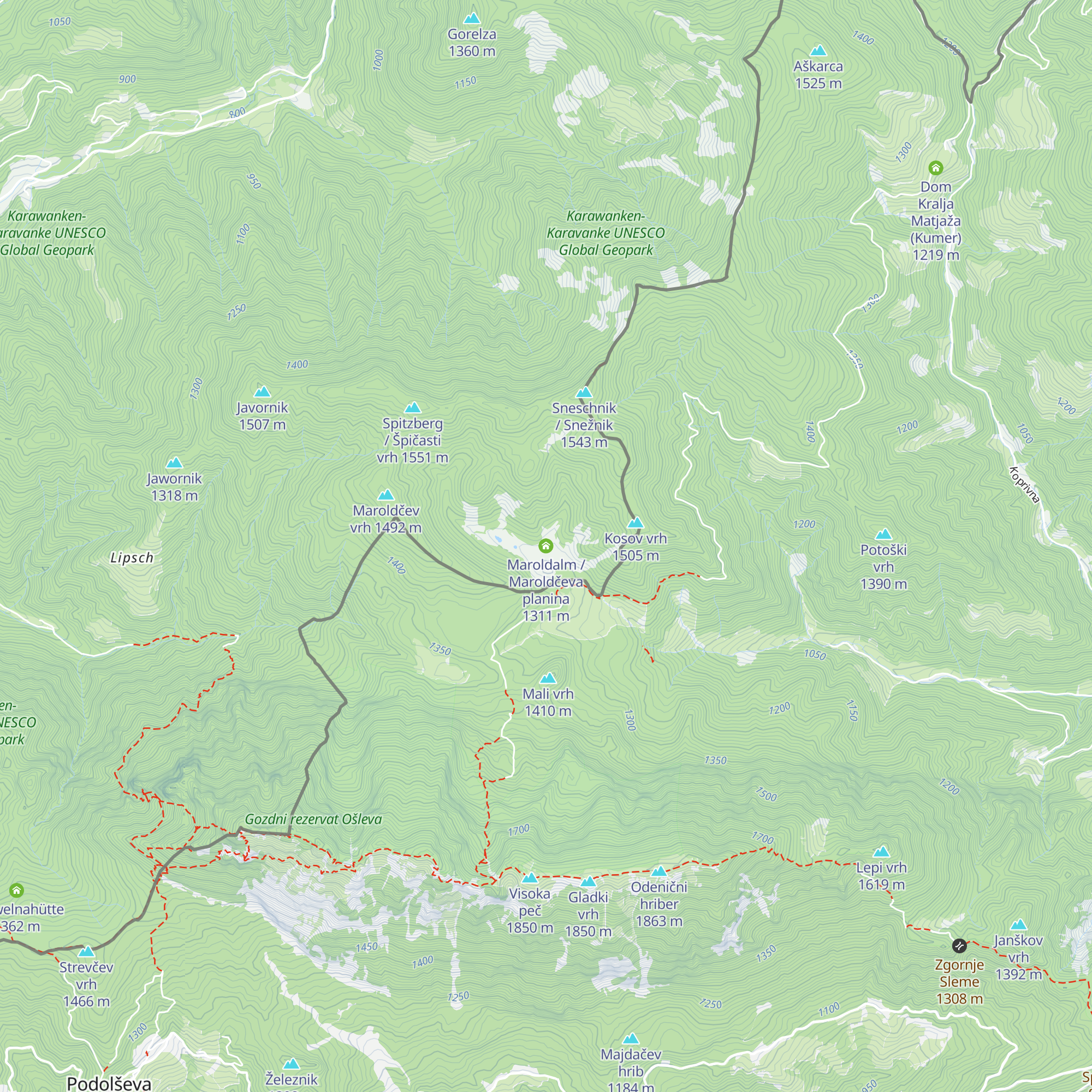 Maroldalm / Maroldčeva planina map