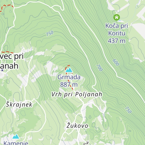 Map of Turistični dom na Grmadi