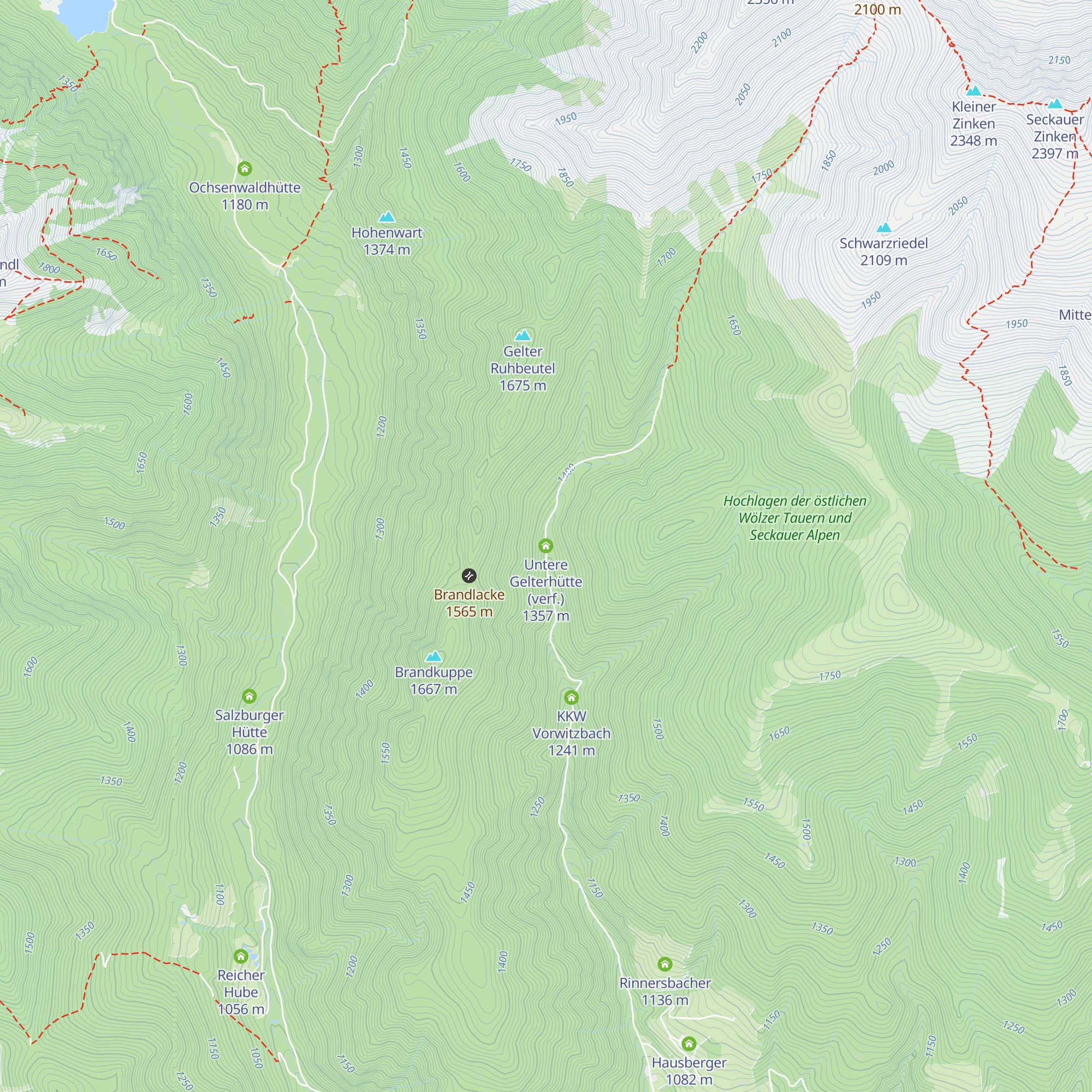 Untere Gelterhütte (verf.) map