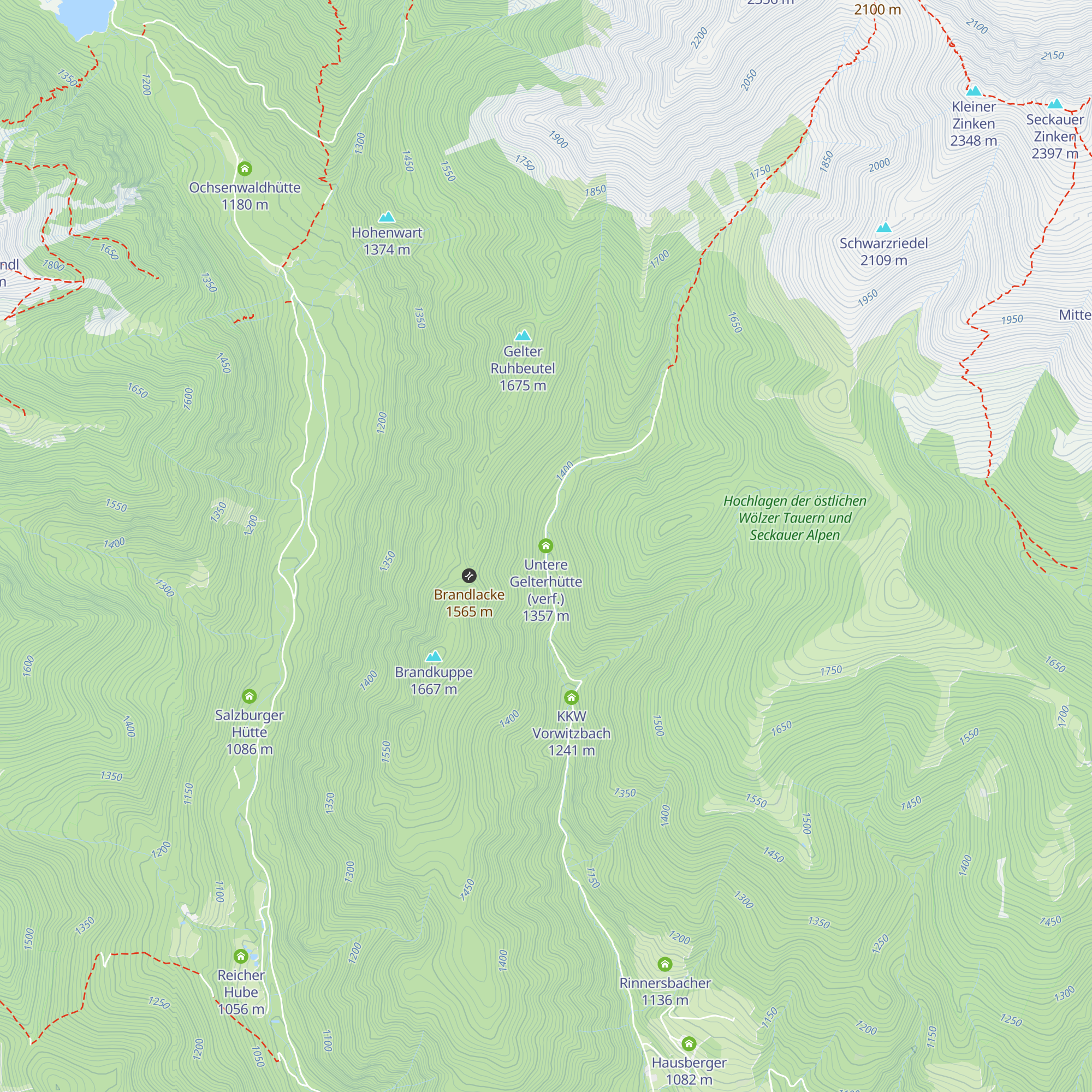 Untere Gelterhütte (verf.) map