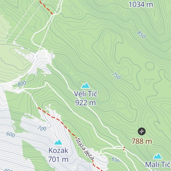 Map of Veli Tić