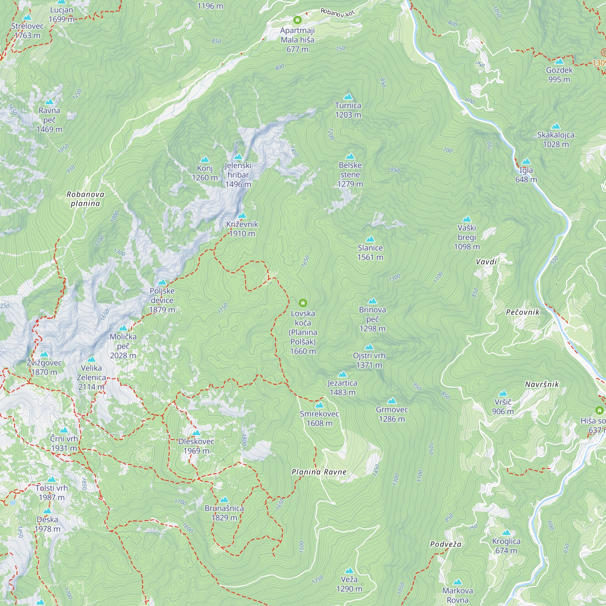 Lovska koča (Planina Polšak) map