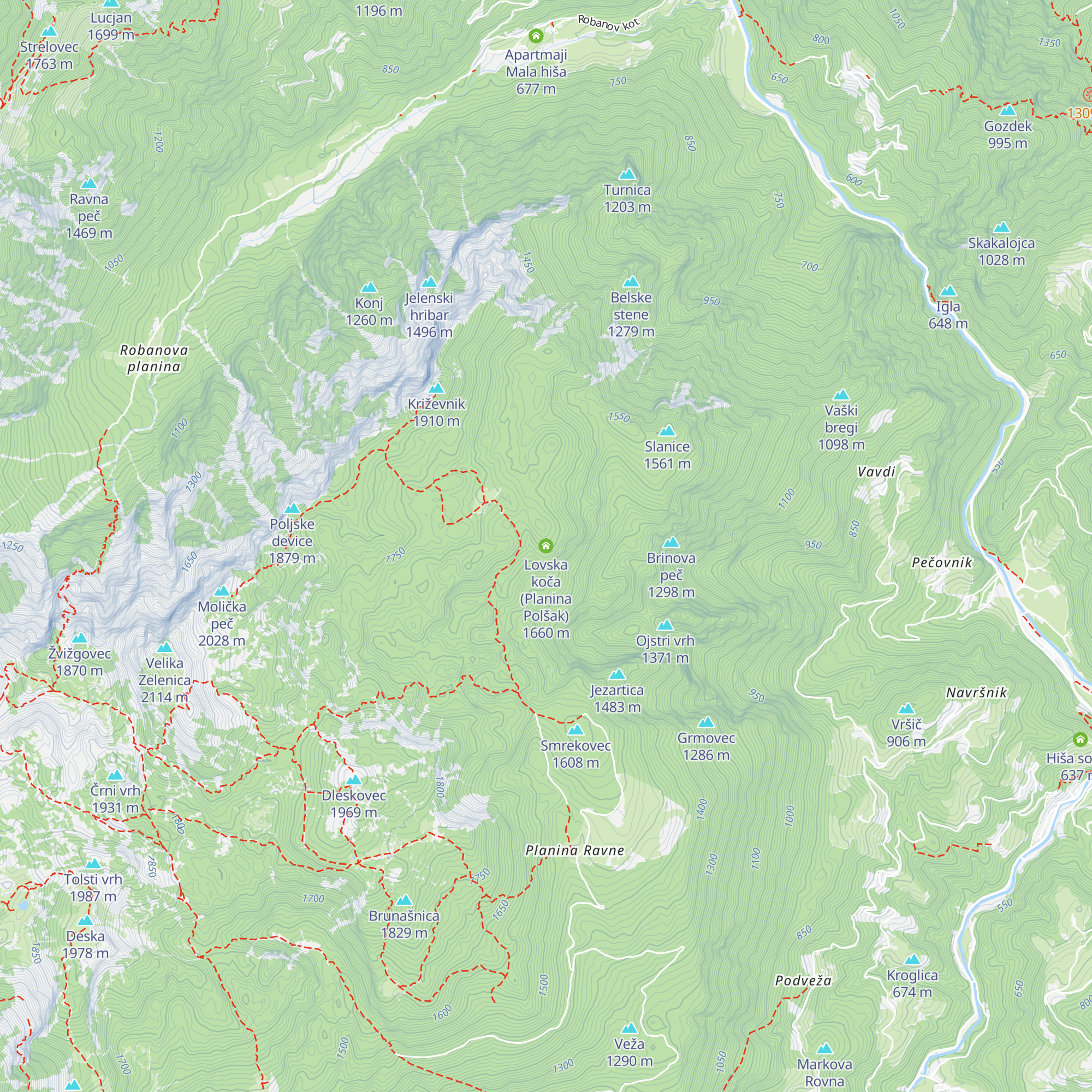 Lovska koča (Planina Polšak) map