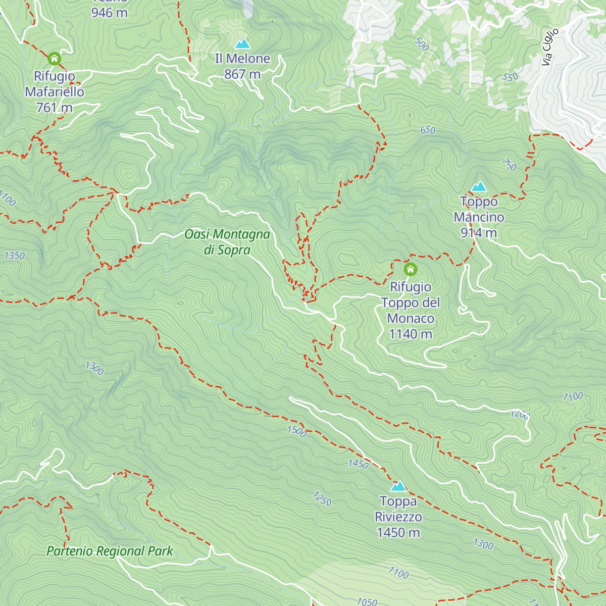 Rifugio Acqua delle Vene map