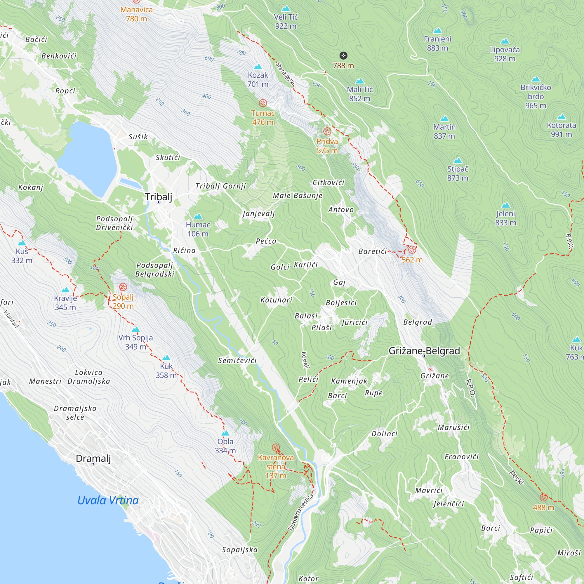 Kostelj 146 map