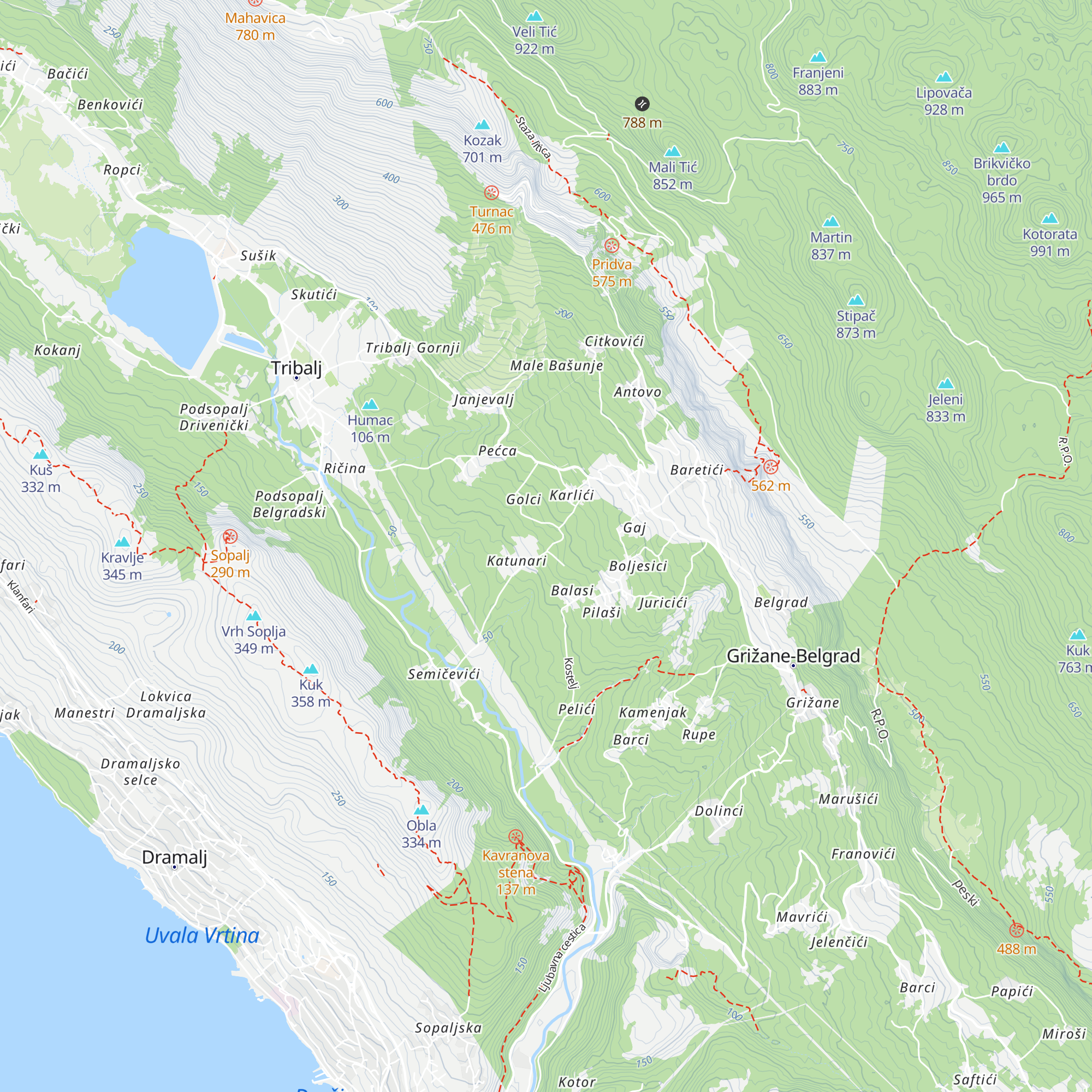 Kostelj 146 map