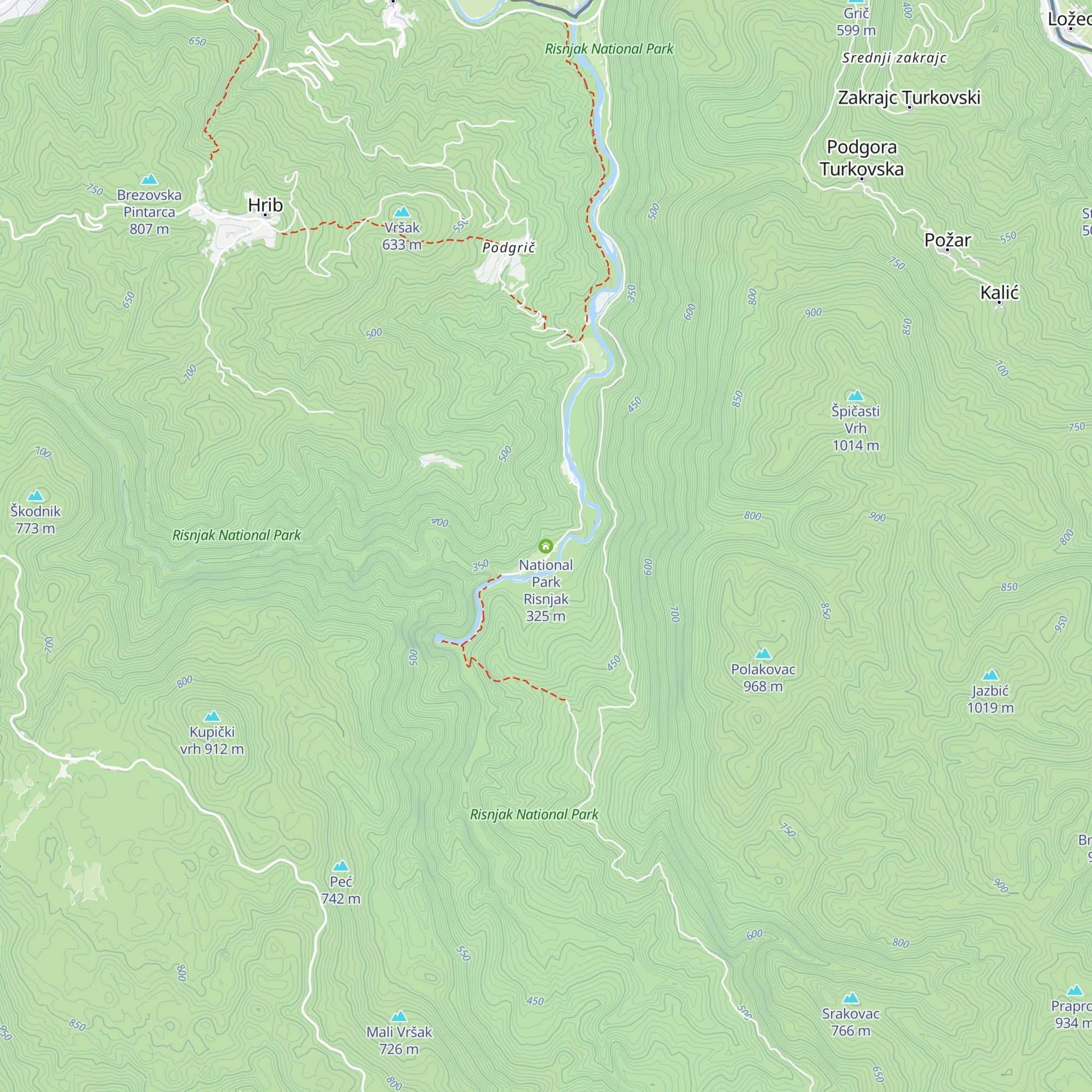 Visitor Center - Birthplace of the Kupa River map