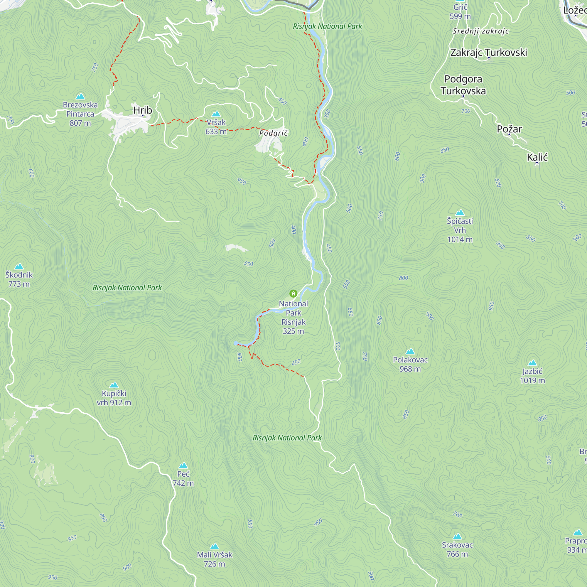 Visitor Center - Birthplace of the Kupa River map