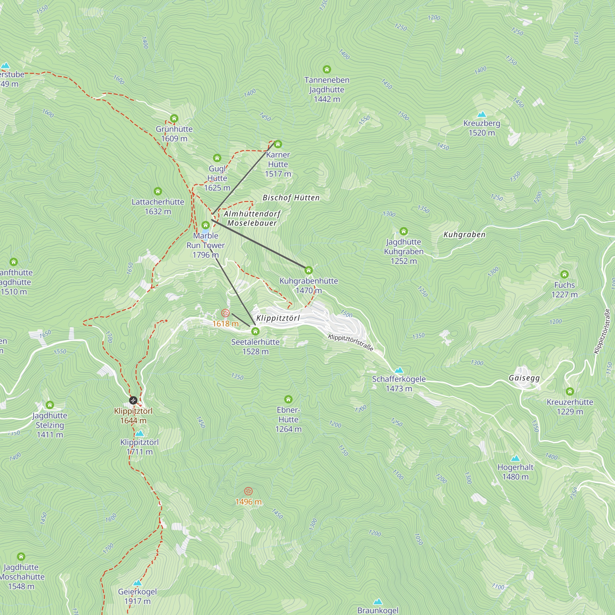 Schwarzkogelhütte map
